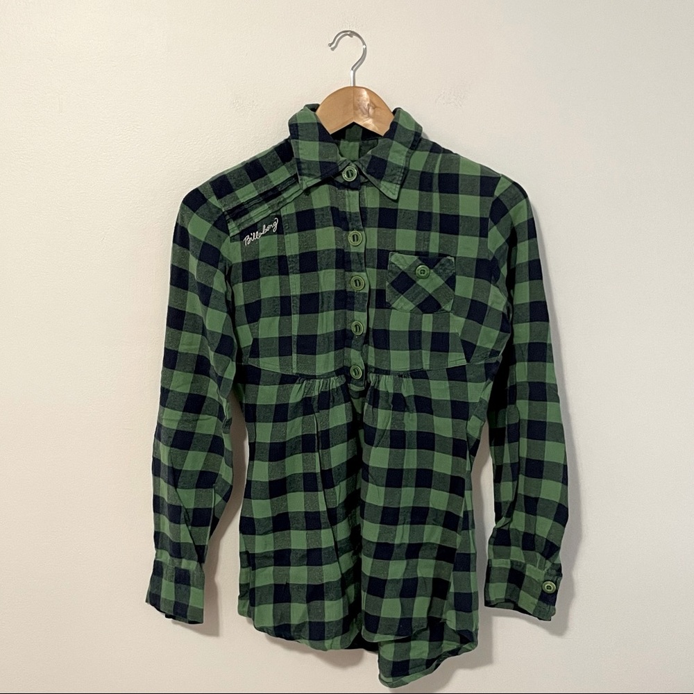 Billabong Y2K Green Plaid Shirt
